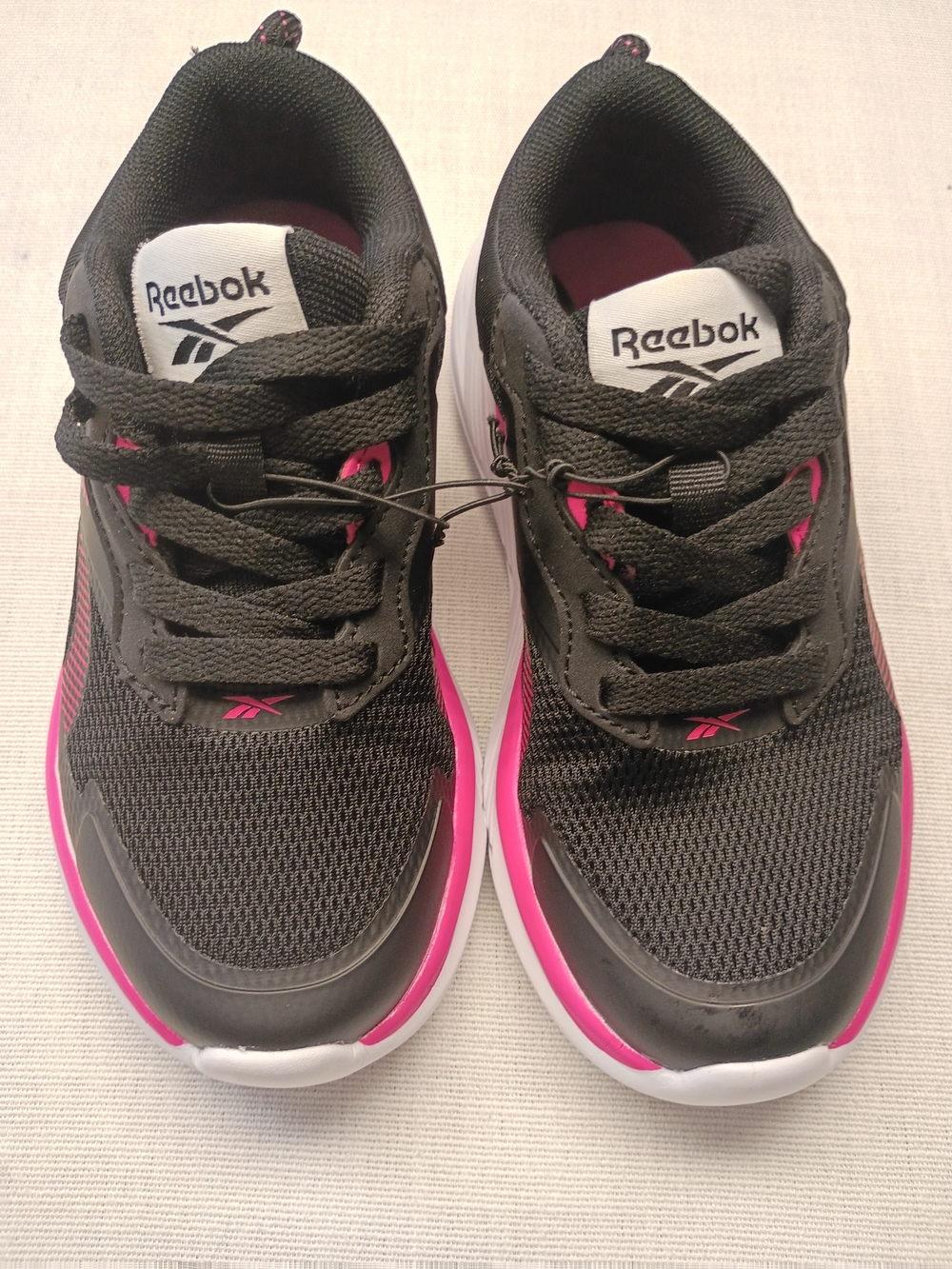 Reebok Black and Pink Women's Athletic Sneakers